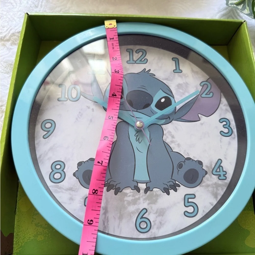 Disney Stitch Analog Wall Clock Blue 10” NIB